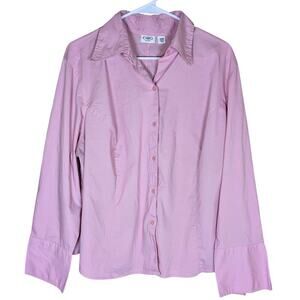 Womens Cato Size 18/20W Dusty Rose Button Down Long Sleeve Blouse Top